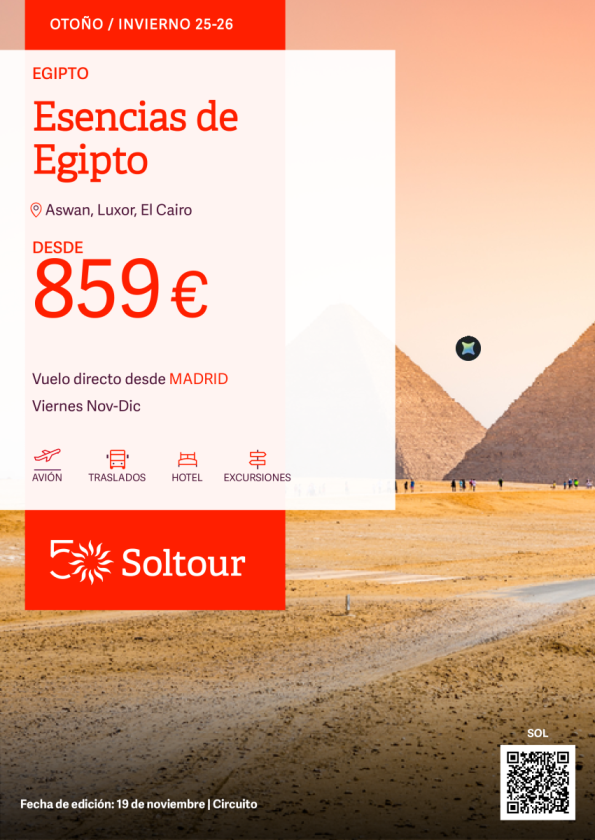 Esencias de Egipto desde 859 &euro; , salidas desde Madrid