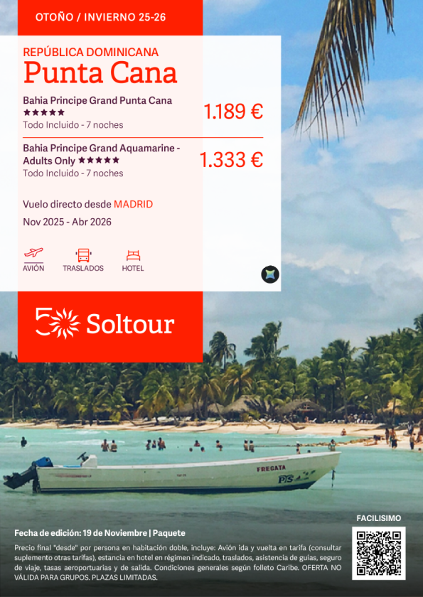 Punta Cana (República Dominicana) en Bahia Principe Grand Aquamarine - Adults Only desde 1.333 &euro; , salidas desde Madrid