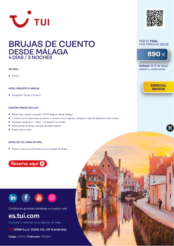 Brujas de cuento. 4 días / 3 noches. Especial Novios. Salidas diarias desde AGP desde 890 &euro; 