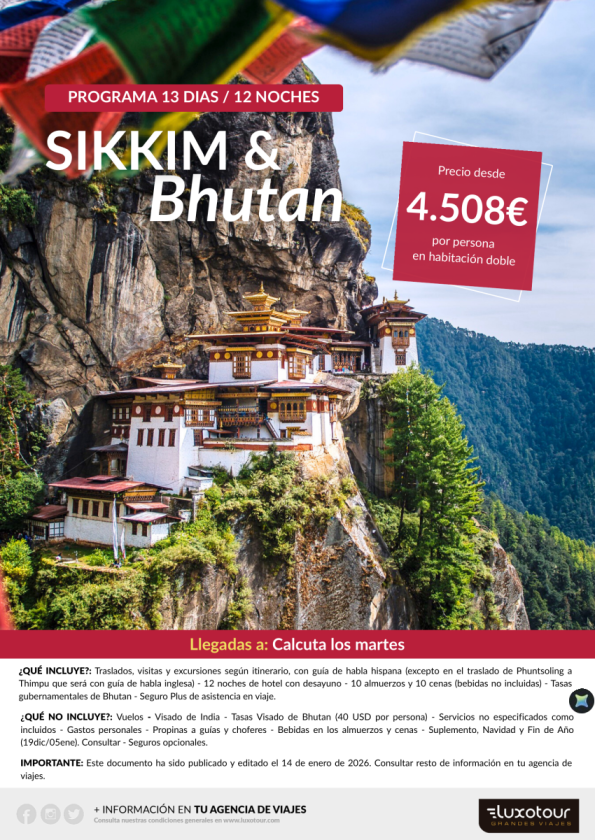 Sikkim & Bhutan (13 días / 12 noches) desde 4.508 &euro; 
