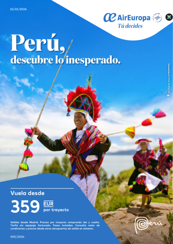 Perú, descubre lo inesperado. Vuela desde 359 &euro; 