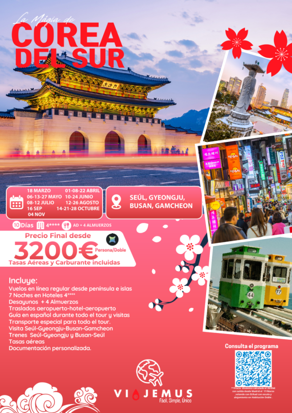 Corea del Sur, 10 días mágicos visitando Seúl,Gyeongju, Busan. Pasado y futuro en un mismo tour.