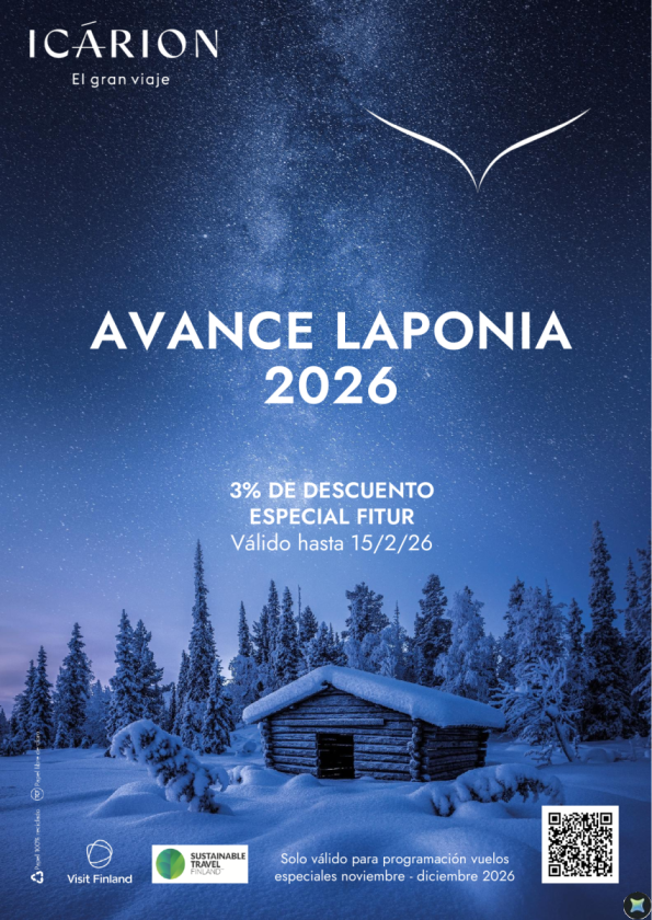 Avance Laponia 2026. 3% de descuento especial FITUR. Válido hasta 15/02