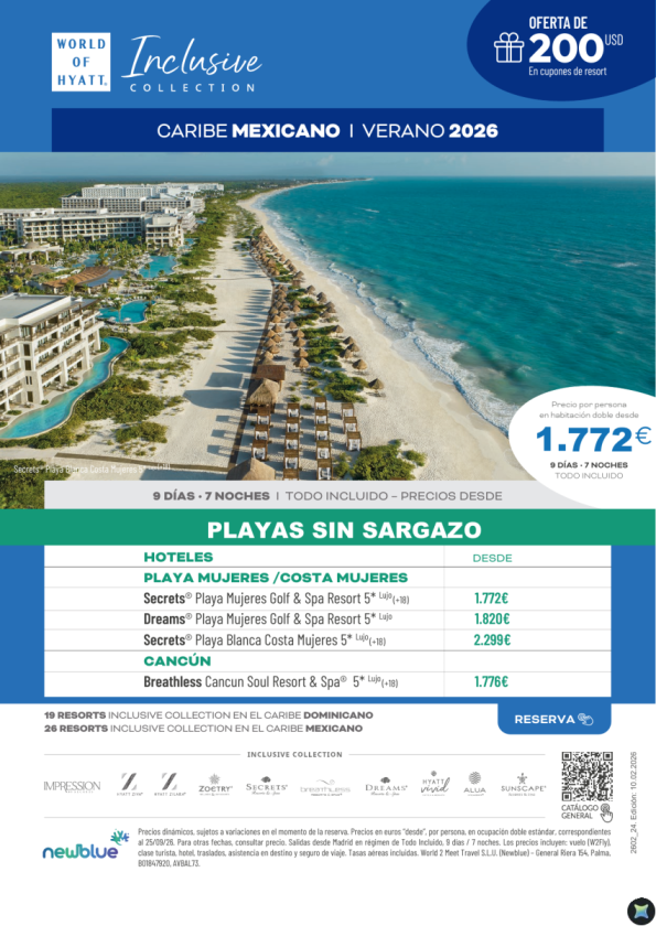 Últimos 7 días -Playas sin Sargazo MEX con hasta -500? Dto. Precios imbatibles. Verano