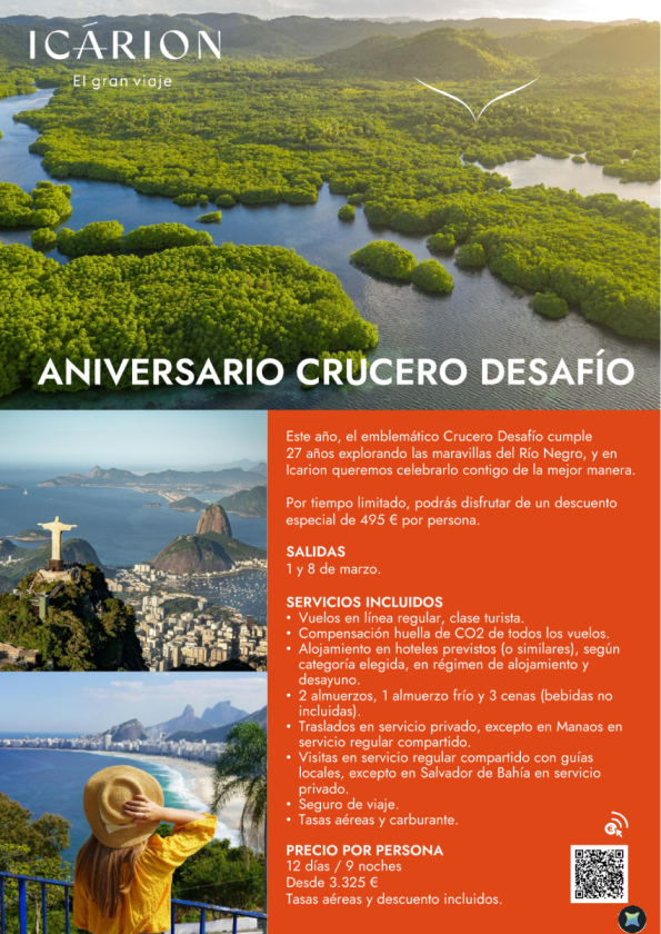 Oferta aniversario Crucero Desafío en Brasil
