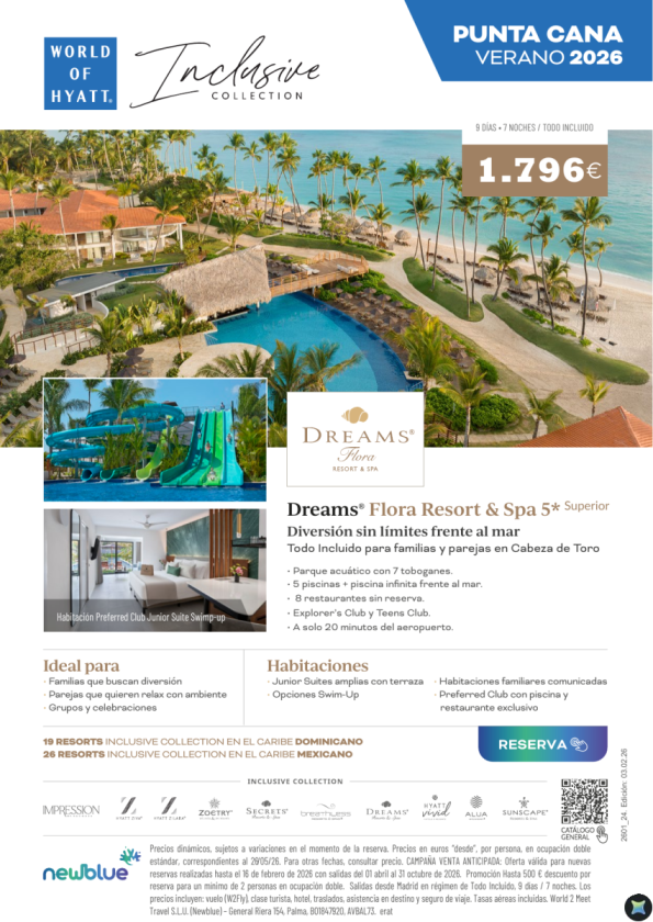 Dreams Flora en Punta Cana (Cabeza de Toro) - Toboganes y pura diversión desde 1.796 &euro; 