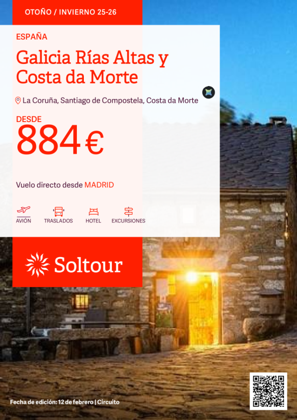 Galicia Rías Altas y Costa da Morte desde 884 &euro; , salidas desde Madrid