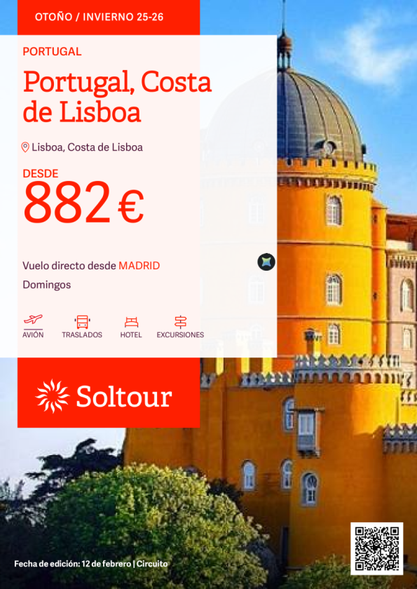 Portugal, Costa de Lisboa desde 882 &euro; , salidas los domingos desde Madrid