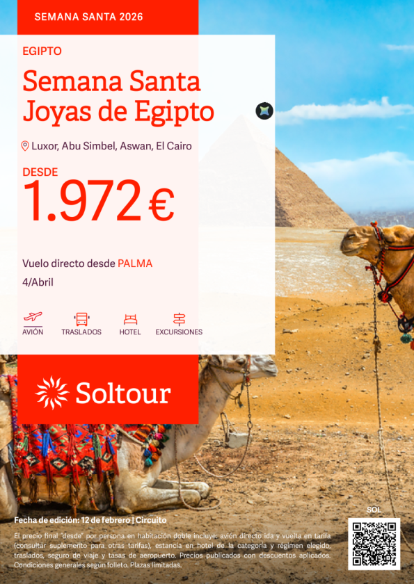 Semana Santa Joyas de Egipto desde 1.972 &euro; , salida 4 Abril desde Palma