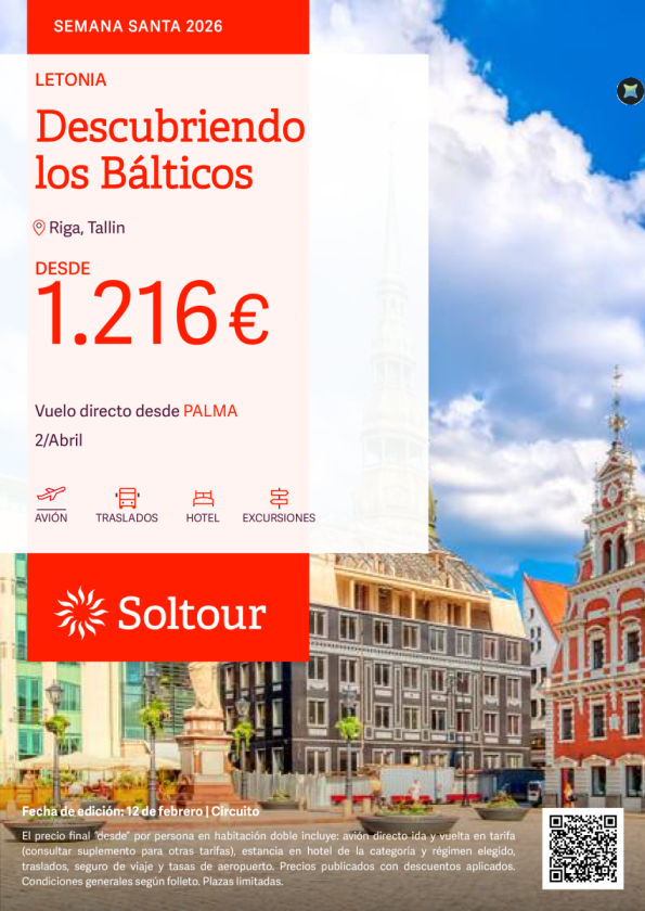 Descubriendo los Bálticos desde 1.216 &euro; , salidas el 2 de abril desde Palma
