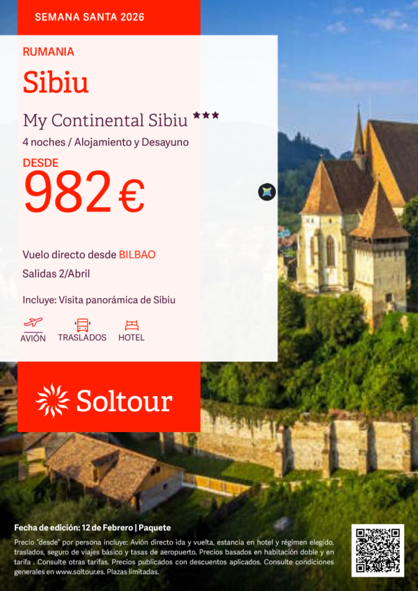 Sibiu Semana Santa desde 982 &euro; , salidas el 2 de abril desde Bilbao