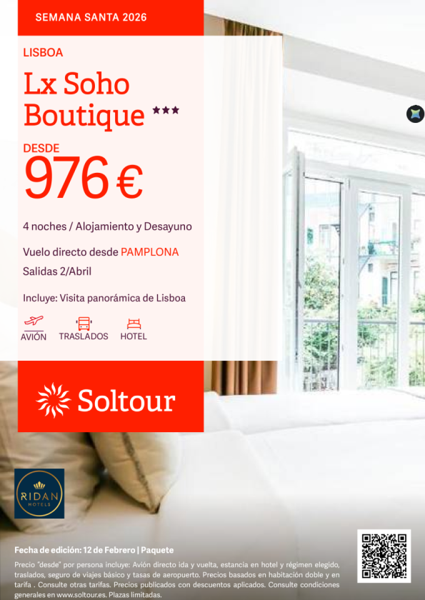 Lisboa Semana Santa desde 979 &euro; , salidas el 2 de abril desde Pamplona