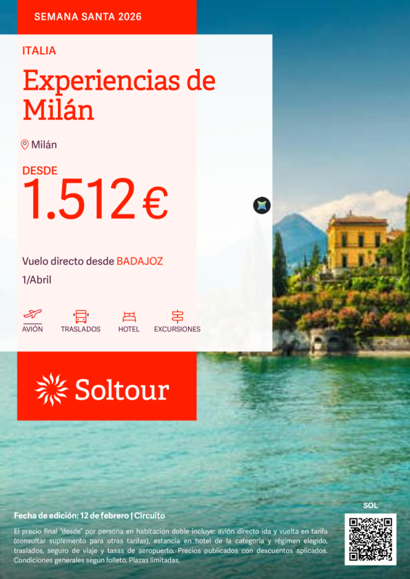Experiencias de Milán desde 1.512 &euro; , salidas el 1 de abril desde Badajoz
