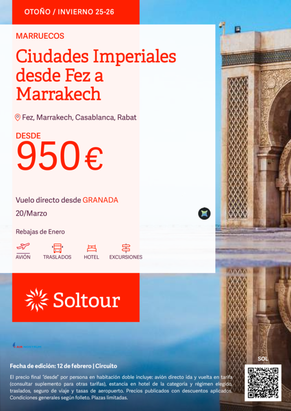 Ciudades Imperiales desde Fez a Marrakech desde 950 &euro; , salidas 20 de marzo desde Granada