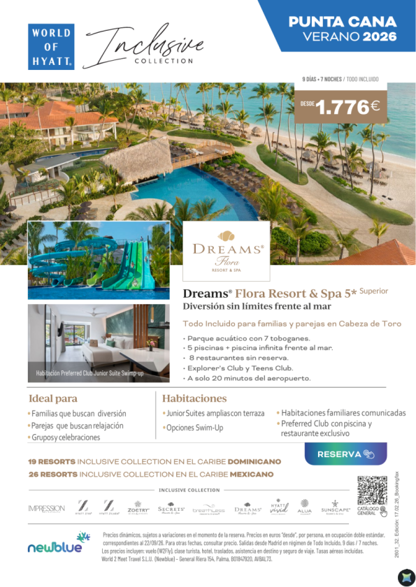 Dreams Flora en Punta Cana (Cabeza de Toro) - Toboganes y pura diversión desde 1.776 &euro; 