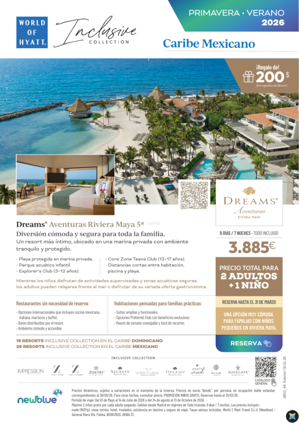 Atención Familias. Niños Gratis hasta el 31/03. 2 Adultos + 1 Niño: 3.885 &euro; - 7N/9Dias T.I en Dreams Aventuras