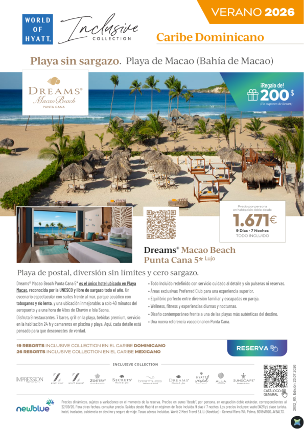 Punta Cana sin sargazo existe: descubre Dreams Macao Beach - Verano desde 1.671 &euro; 
