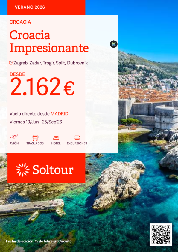 Croacia Impresionante desde 2.162 &euro; , salidas del 19 de junio al 25 de septiembre desde Madrid