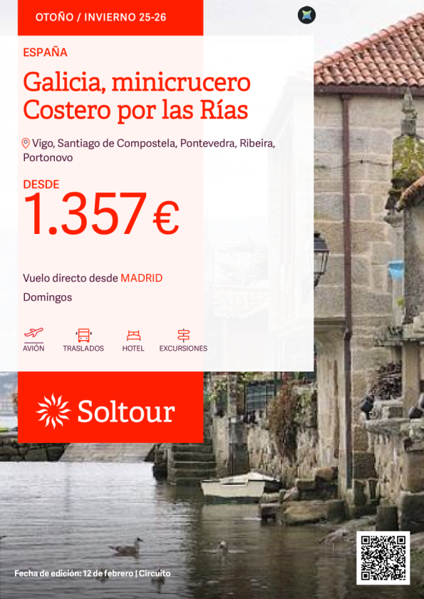 Galicia, minicrucero Costero por las Rías desde 1.357 &euro; , salidas desde Madrid