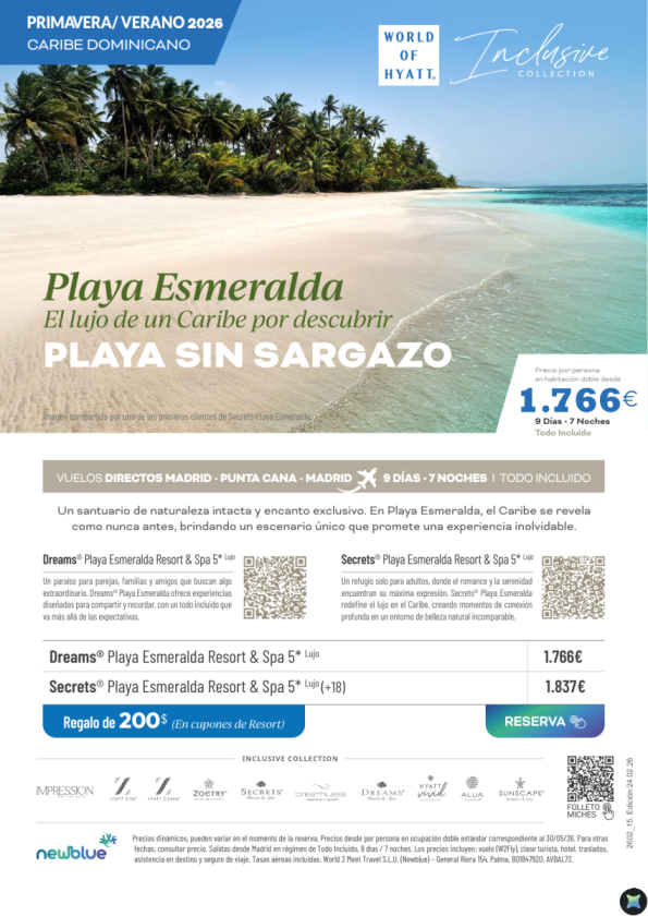 Asegura un verano Sin Sargazo en Playa Esmeralda, Miches. R. Dominicana. Desde 1.766 &euro; 