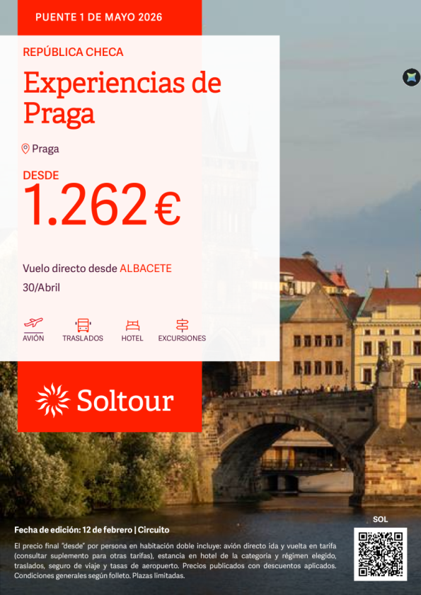 Experiencias de Praga desde 1.262 &euro; , el 30 de abril desde Albacete