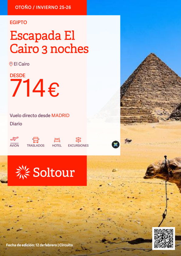 Escapada El Cairo 3 noches desde 714 &euro; , salidas desde Madrid