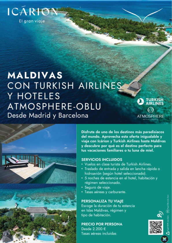 Maldivas con Turkish Arilines y hoteles Atmosphere-Oblu