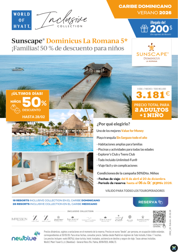 Últimos 2 días 50% Dto Niños. Bayahibe R.Dom - 2 Adultos + 1 Niño= 3.181 &euro; 9D/7N Todo Inc. Vuelos incl.