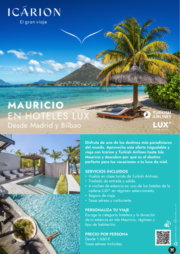 Mauricio con Turkish Arirlines en Hoteles Lux