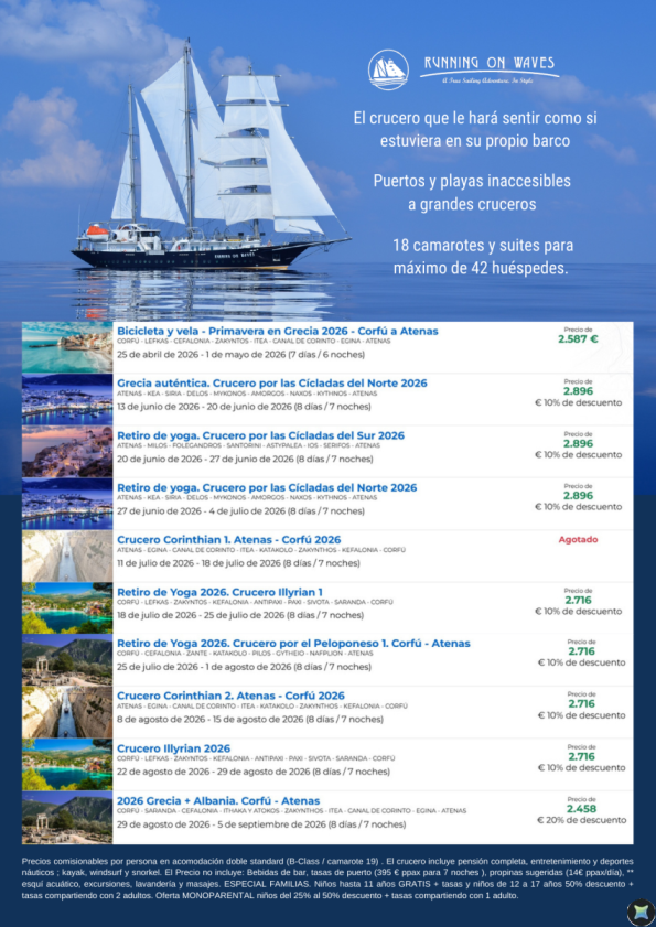 Cruceros a vela en Grecia \