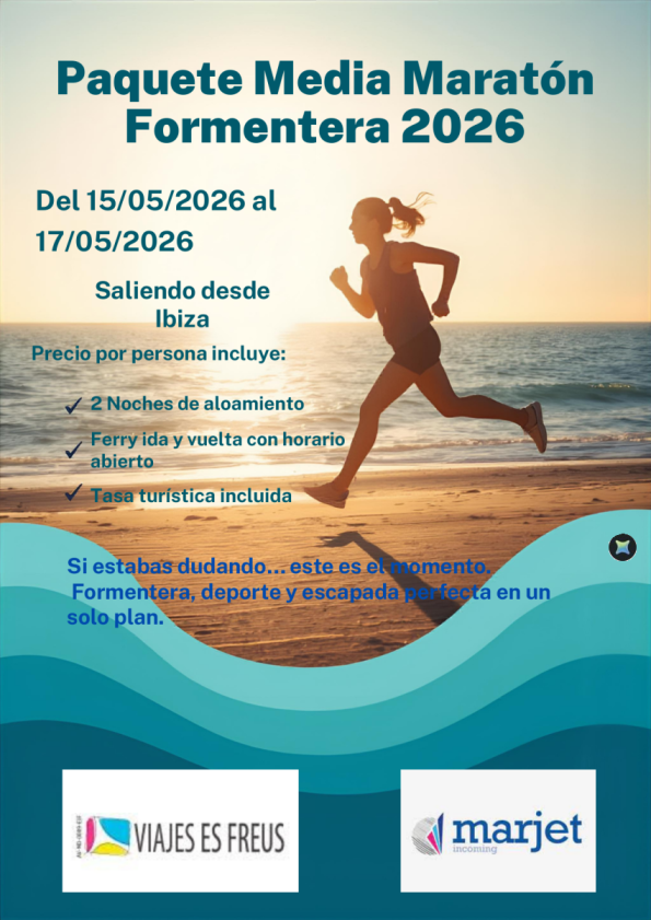 Paquete Media Maraton Formentera 16 de mayo de mayo 2026