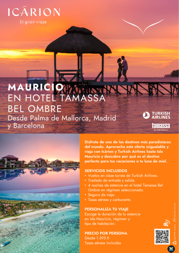 Mauricio con Turkish Airlines en Hotel Tamassa Bel Ombre