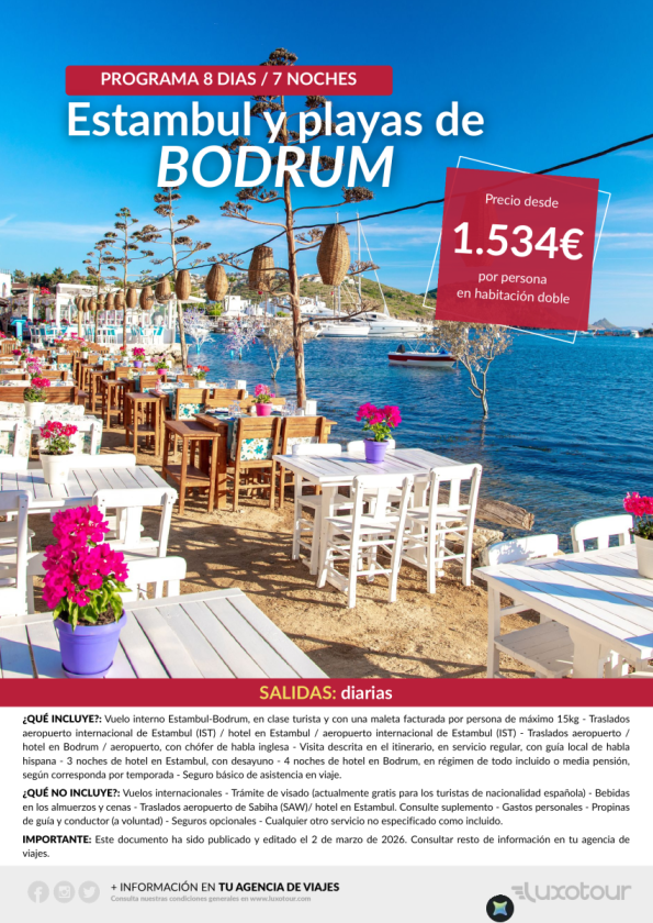 Estambul y playas de Bodrum (8 días / 7 noches) desde 1.534 &euro; 