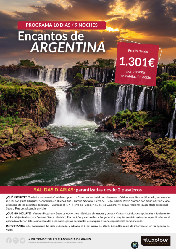 Encantos de Argentina (10 días / 9 noches) desde 1.301 &euro; 