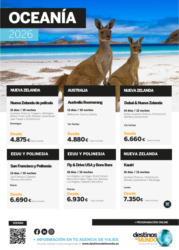 ??Resumen producto Oceanía 2026 &euro; ?