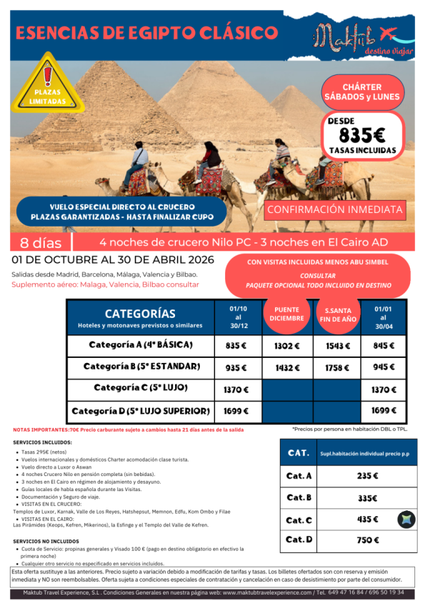 Semana Santa Egipto MAD y BCN