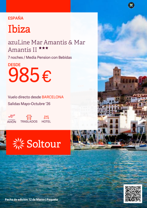Ibiza - Especial Familias en azuLine Mar Amantis & Mar Amantis II desde 985 &euro; , salidas de Mayo a Octubre desde Barcelona