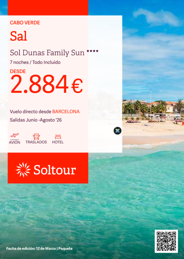 Isla de Sal (Cabo Verde) Especial Familias en Sol Dunas Family Sun desde 2.884 &euro; , salidas de Junio a Agosto desde Barcelona