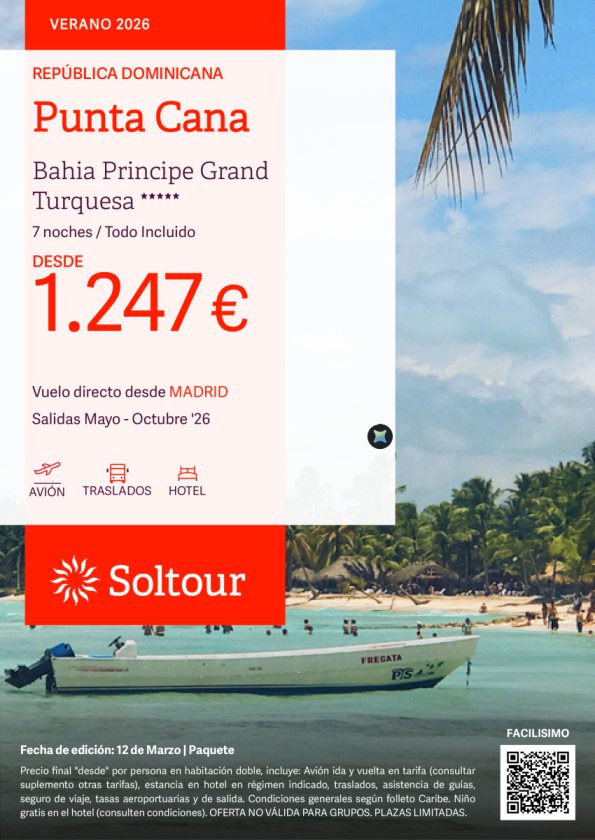 Punta Cana en Bahia Principe Grand Turquesa desde 1.247 &euro; , salidas de Mayo a Octubre desde Madrid