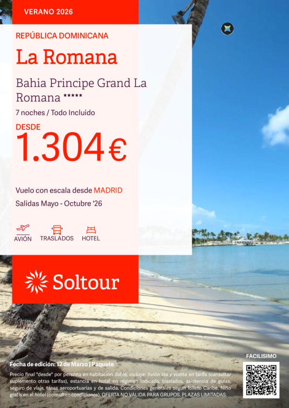 La Romana en Bahia Principe Grand La Romana desde 1.304 &euro; , salidas de Mayo a Octubre desde Madrid