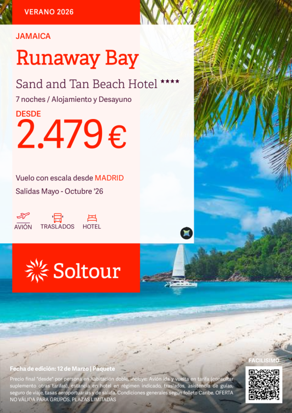 Jamaica en Sand and Tan Beach Hotel desde 2.479 &euro; , salidas de Mayo a Octubre desde Madrid