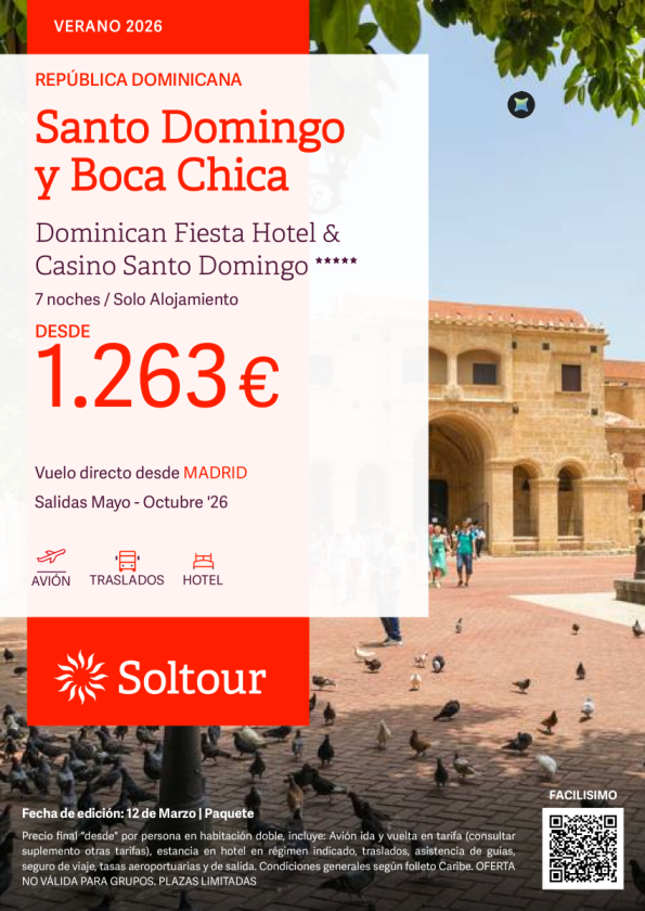Santo Domingo en Dominican Fiesta Hotel & Casino desde 1.263 &euro; , salidas de Mayo a Octubre desde Madrid