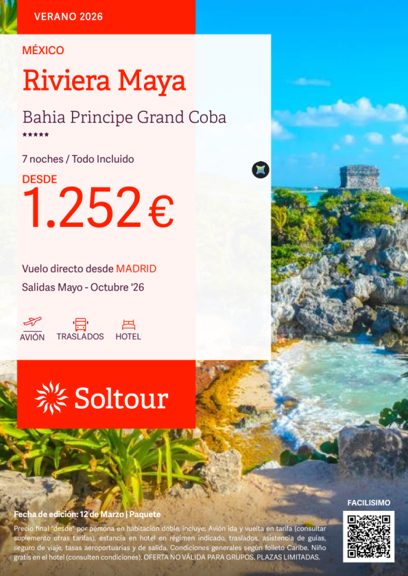 Riviera Maya en Bahia Principe Grand Coba desde 1.252 &euro; , salidas de Mayo a Octubre desde Madrid