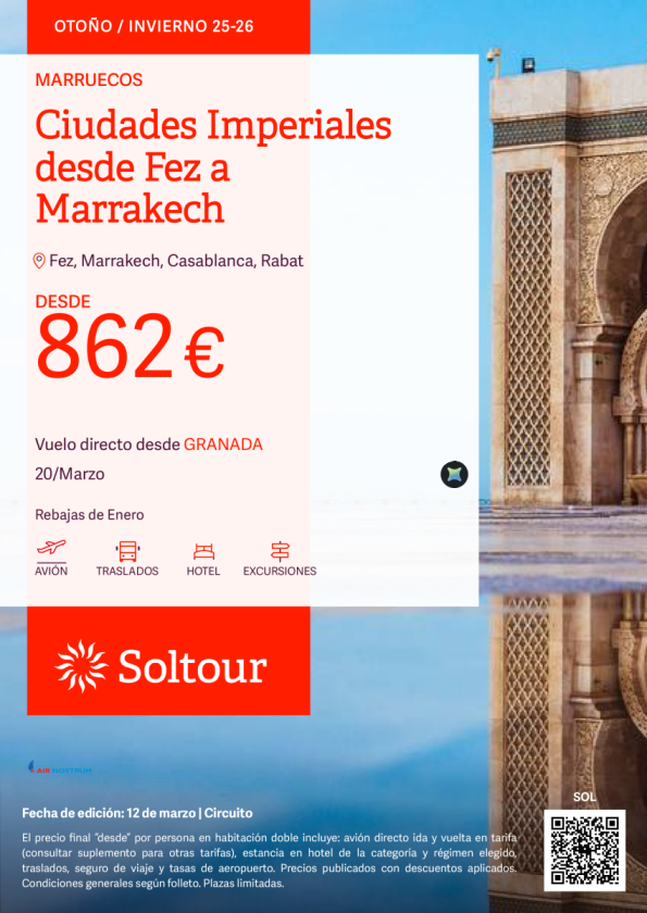 Ciudades Imperiales desde Fez a Marrakech desde 862 &euro; , salida 20 Marzo desde Granada