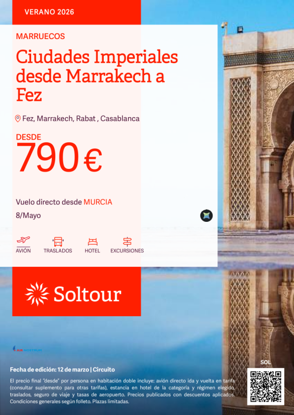 Ciudades Imperiales desde Marrakech a Fez desde 790 &euro; , salida 8 Mayo desde Murcia