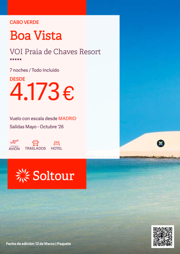 Isla de Boa Vista (Cabo Verde) Especial Familias en VOI Praia de Chaves Resort desde 4.173 &euro; , salidas de Mayo a Octubre desde Madrid