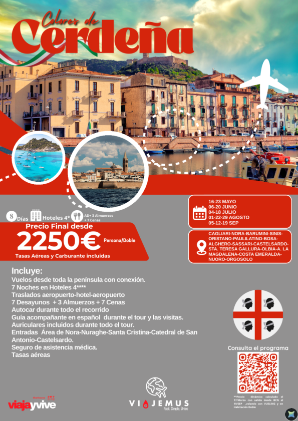 Cerdeña, un paraíso cercano, lleno de naturaleza y sabor mediterráneo. Salidas garantizadas. #hazqueocurra