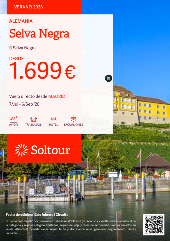 Selva Negra desde 1.699 &euro; , salidas del 7 de julio al 6 de septiembre desde Madrid