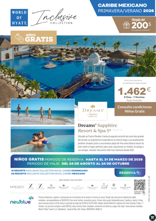 NIÑOS GRATIS | Opción familiar en Riviera Maya · desde 1.462 &euro; 