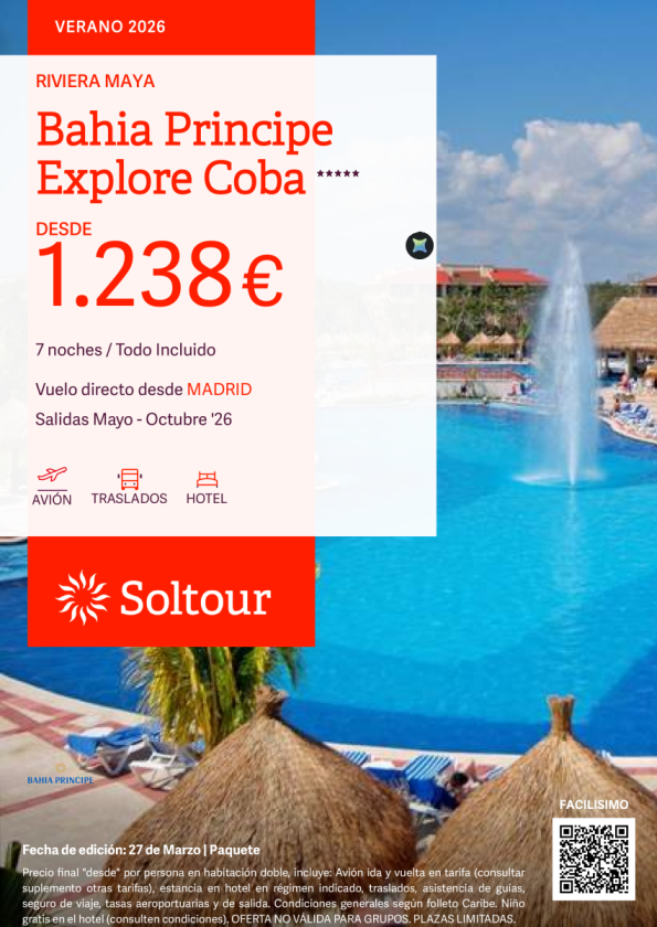 Riviera Maya en Bahia Principe Explore Coba desde 1.238 &euro; , salidas de Mayo - Octubre desde Madrid
